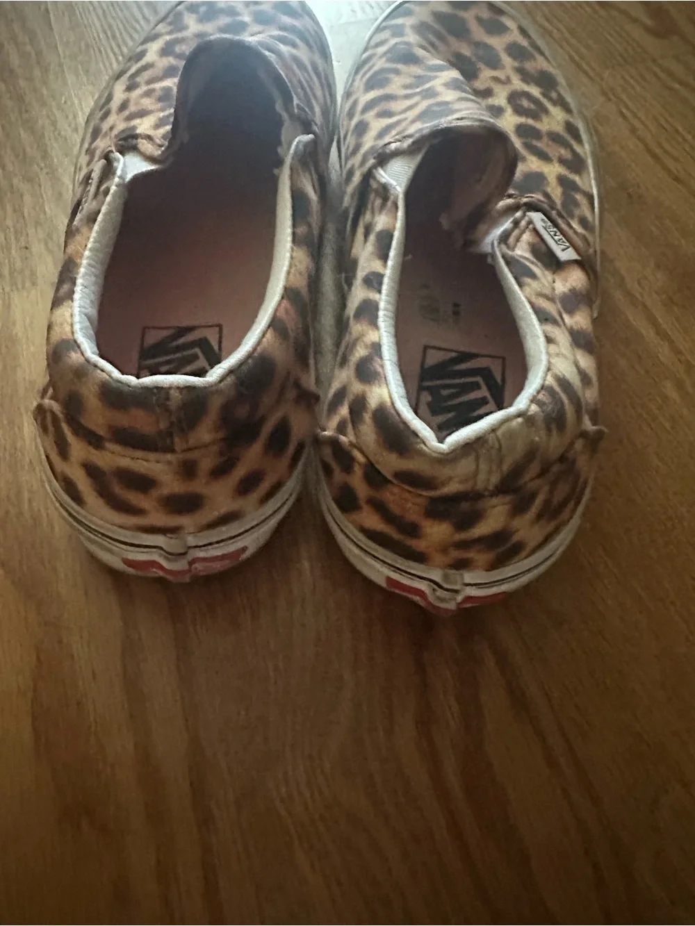 Vans Kids Slip-On Sneakers in Leopard Print Brown and Black